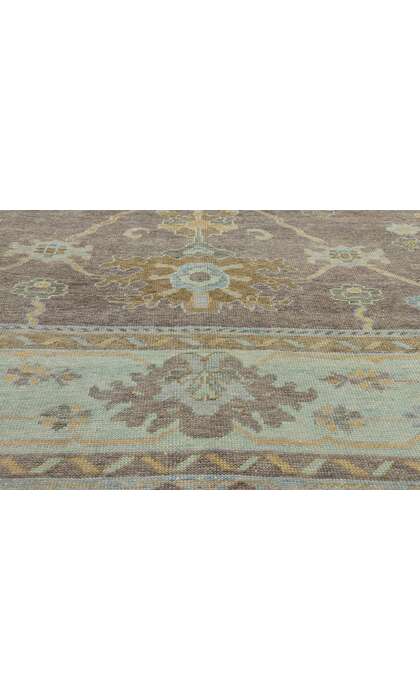 12 x 15 Modern Gray Turkish Oushak Rug 53964