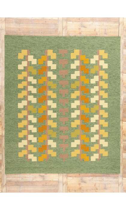 8 x 10 Scandinavian Modern Swedish Inspired Dvargbjork Kilim Rug 31125