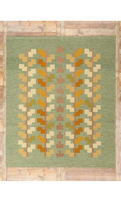 8 x 10 Scandinavian Modern Dvargbjork Swedish Inspired Kilim Rug 31126