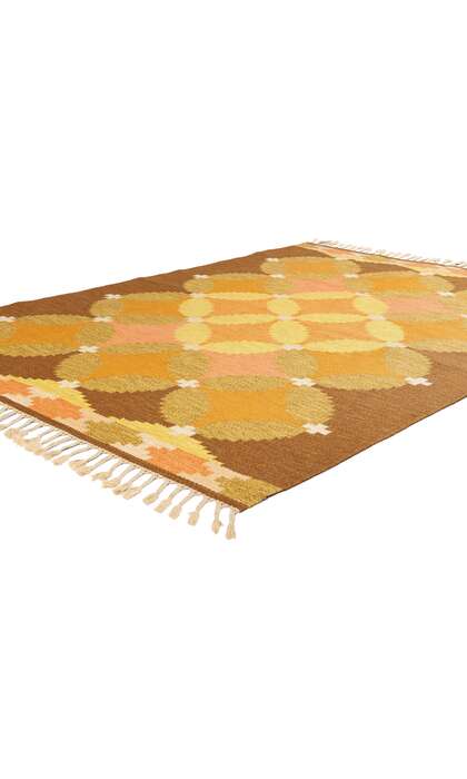 5 x 8 Ingegerd Silow Vintage Swedish Scandinavian Rollakan Rug 79043