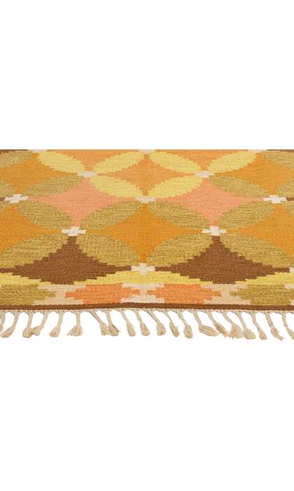 5 x 8 Ingegerd Silow Vintage Swedish Scandinavian Rollakan Rug 79043