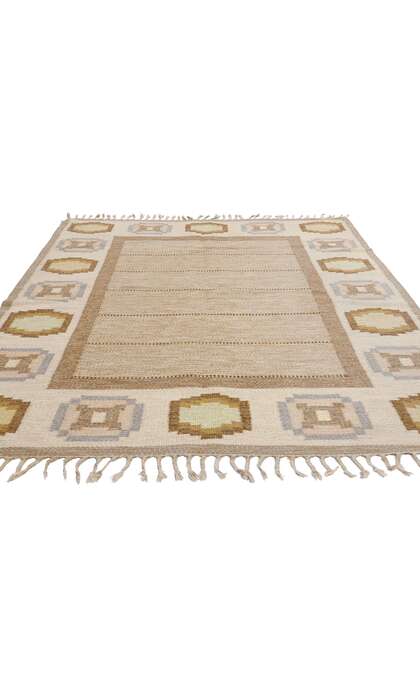 5 x 8 Ingegerd Silow Vintage Swedish Rollakan Rug 79056