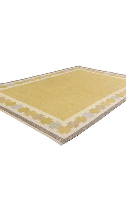 5 x 8 Ingegerd Silow Vintage Swedish Scandinavian Rollakan Rug 79037