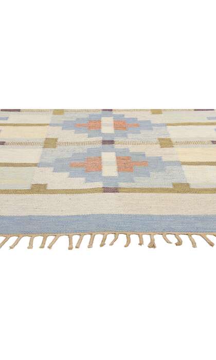 7 x 10 Karin Jonsson Vintage Swedish Scandinavian Rollakan Rug 79025
