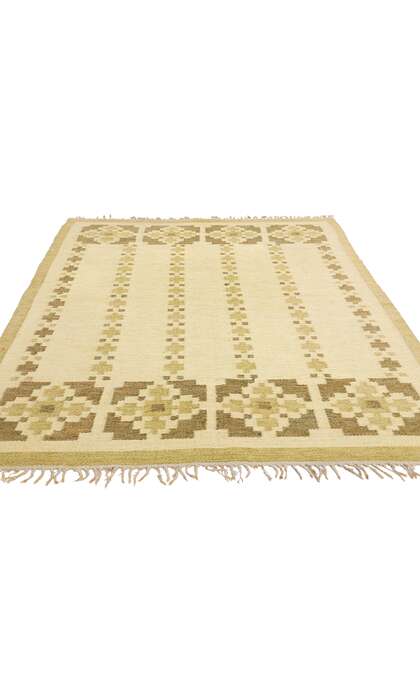 4 x 7 Kerstin Persson Vintage Swedish Scandinavian Rollakan Rug 79049