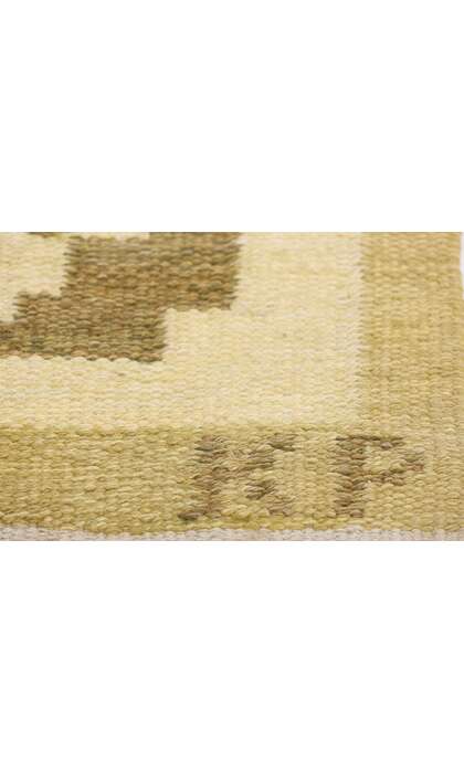 4 x 7 Kerstin Persson Vintage Swedish Scandinavian Rollakan Rug 79049