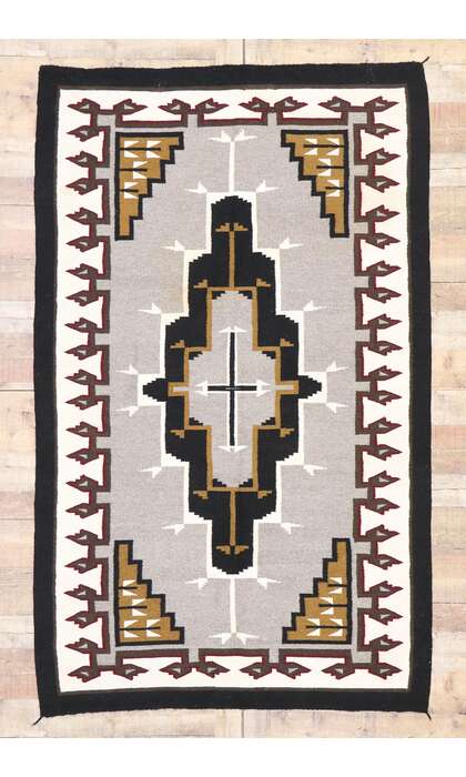 5 x 7 Vintage Klagetoh Navajo Rug 77770