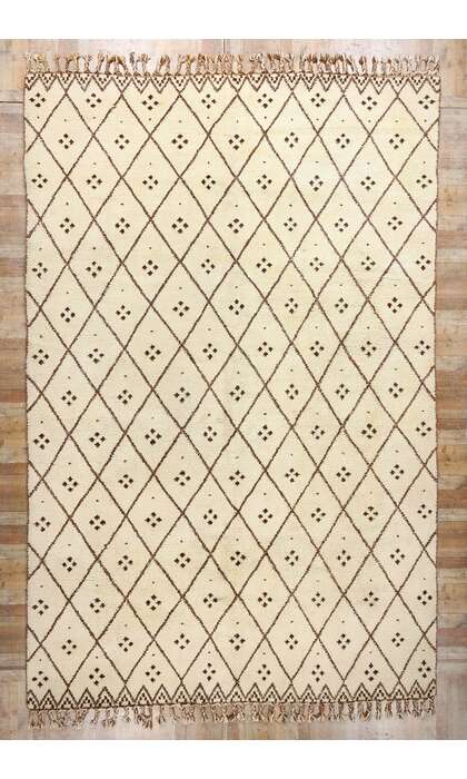 12 x 18 Extra-Large Vintage Moroccan Beni Ourain Rug 78975