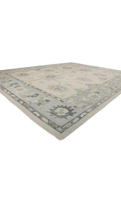 12 x 16 Modern Gray Turkish Oushak Rug 53956