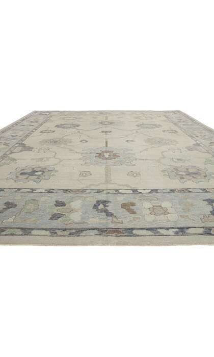 12 x 16 Modern Gray Turkish Oushak Rug 53956