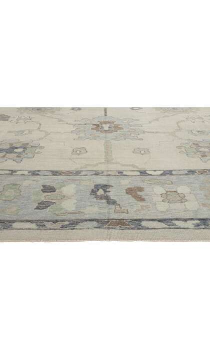 12 x 16 Modern Gray Turkish Oushak Rug 53956