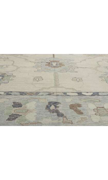 12 x 16 Modern Gray Turkish Oushak Rug 53956