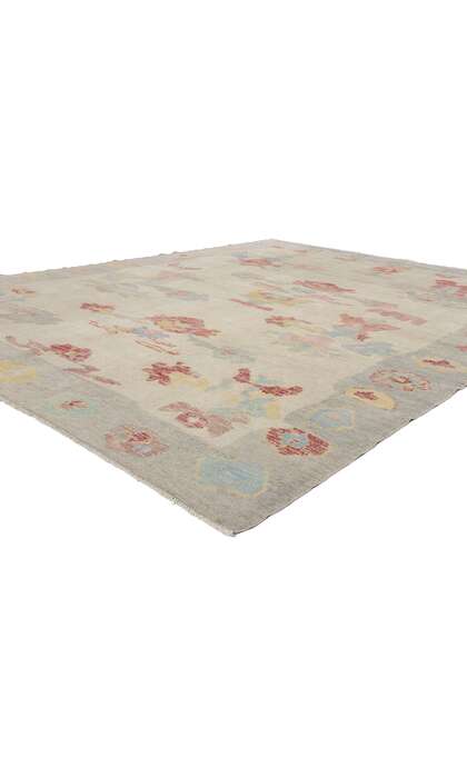 9 x 11 Modern Biophilic Turkish Oushak Rug 53975
