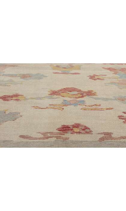 9 x 11 Modern Biophilic Turkish Oushak Rug 53975