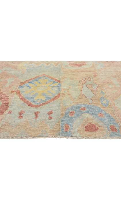 9 x 12 Colorful Modern Turkish Oushak Rug 53967