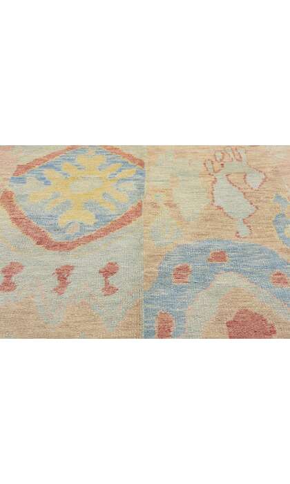 9 x 12 Colorful Modern Turkish Oushak Rug 53967