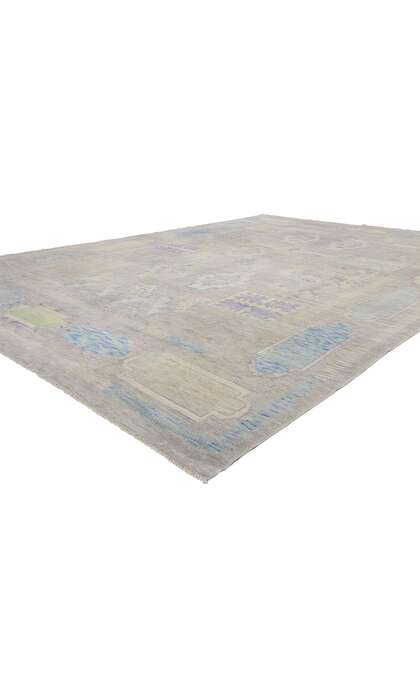 10 x 14 Modern Pastel Turkish Oushak Rug 53977