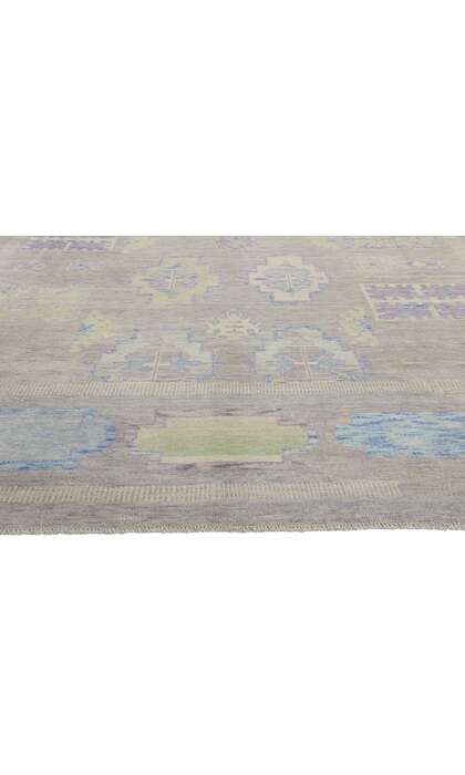 10 x 14 Modern Pastel Turkish Oushak Rug 53977