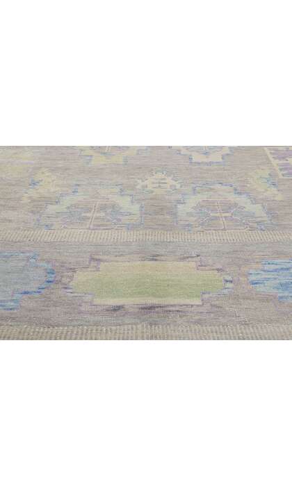10 x 14 Modern Pastel Turkish Oushak Rug 53977
