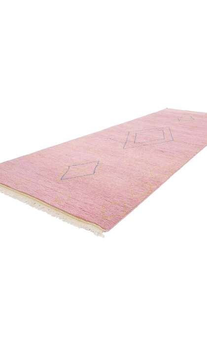 4 x 12 Pink Diamond Modern Moroccan Rug Runner 31310