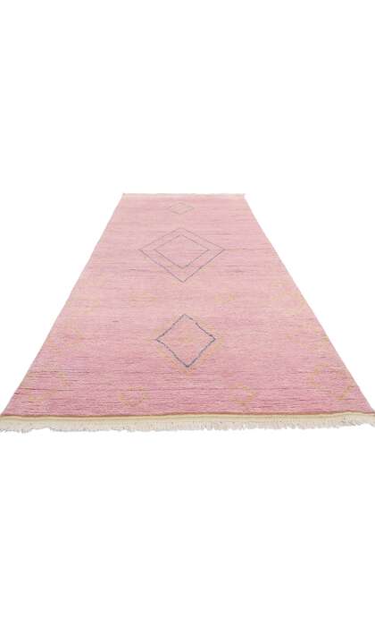 4 x 12 Pink Diamond Modern Moroccan Rug Runner 31310