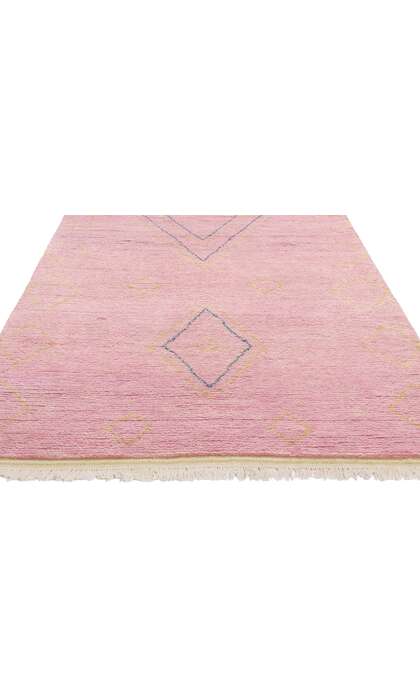 4 x 12 Pink Diamond Modern Moroccan Rug Runner 31310