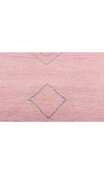 4 x 12 Pink Diamond Modern Moroccan Rug Runner 31310