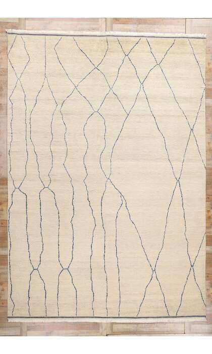 10 x 14 Rippled Silence Organic Modern Moroccan Rug 31281