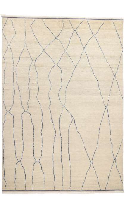 10 x 14 Rippled Silence Organic Modern Moroccan Rug 31281