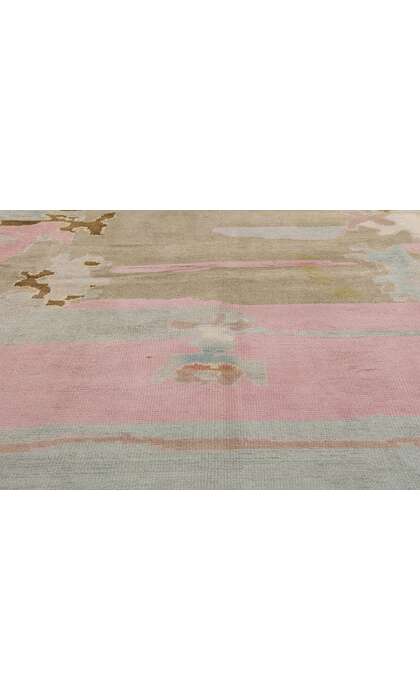 10 x 13 Modern Pink Turkish Oushak Rug 53980