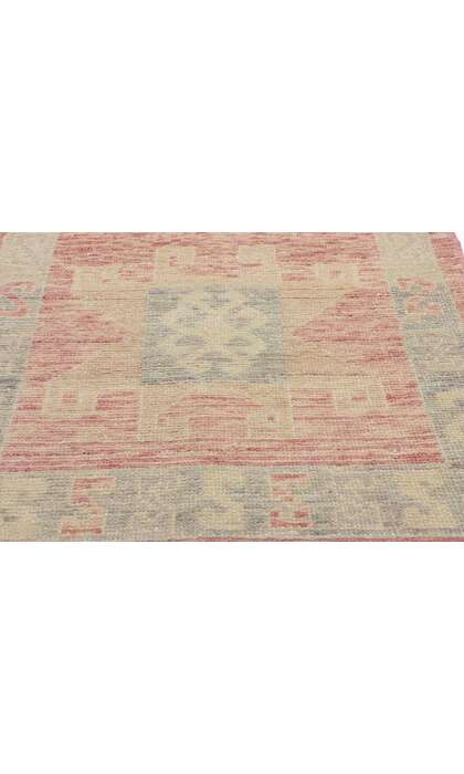 3 x 13 Modern Pink Turkish Oushak Rug Runner 53973