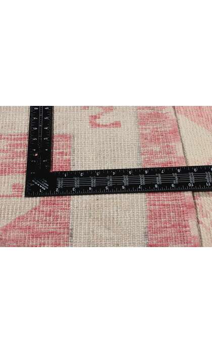 3 x 14 Modern Pink Turkish Oushak Rug Runner 53972