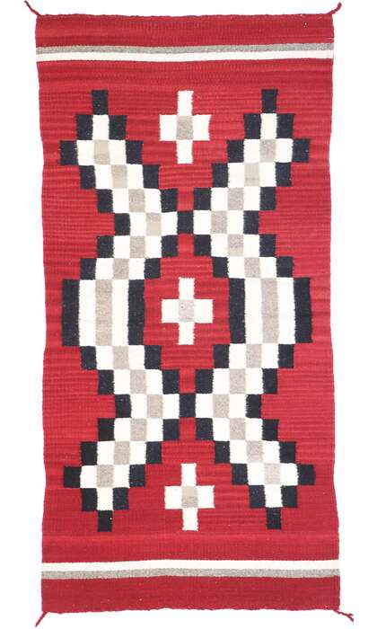 2 x 5 Antique Red Ganado Navajo Rug 77958