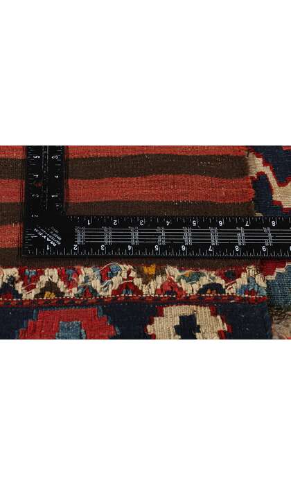 3 x 4 Antique-Worn Caucasian Shirvan Kilim Rug 78996