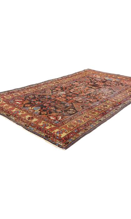 4 x 7 Distressed Antique Persian Hamadan Rug 79020