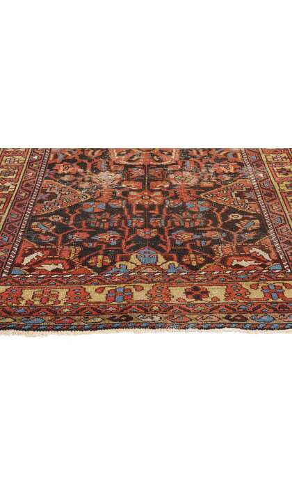 4 x 7 Distressed Antique Persian Hamadan Rug 79020