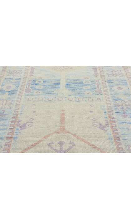 3 x 15 Modern Sky Blue Turkish Oushak Rug Runner 53969