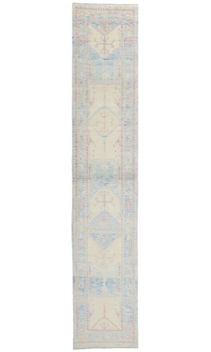 3 x 15 Modern Sky Blue Turkish Oushak Rug Runner 53969