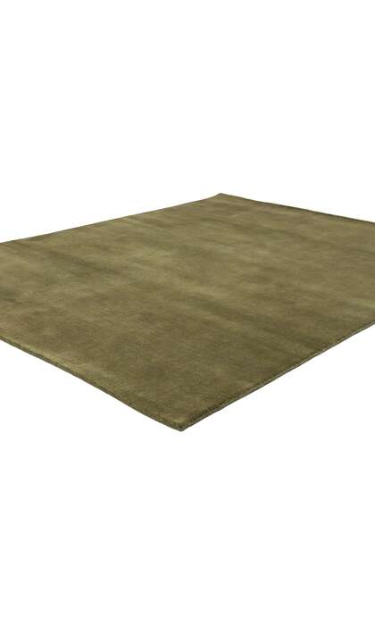 5 x 7 Solid Olive Green Modern Rug 31166