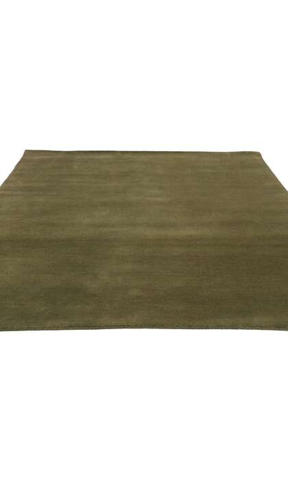 5 x 7 Solid Olive Green Modern Rug 31166