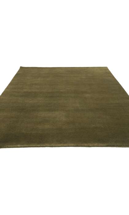 5 x 8 Solid Olive Green Modern Rug 31174