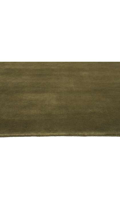 5 x 8 Solid Olive Green Modern Rug 31174