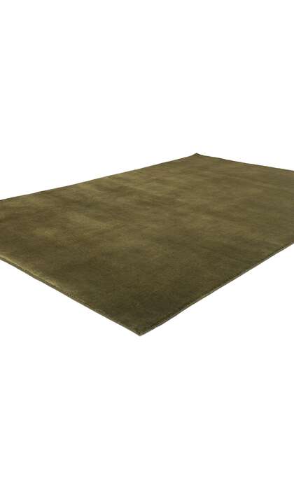 5 x 8 Solid Olive Green Modern Rug 31175