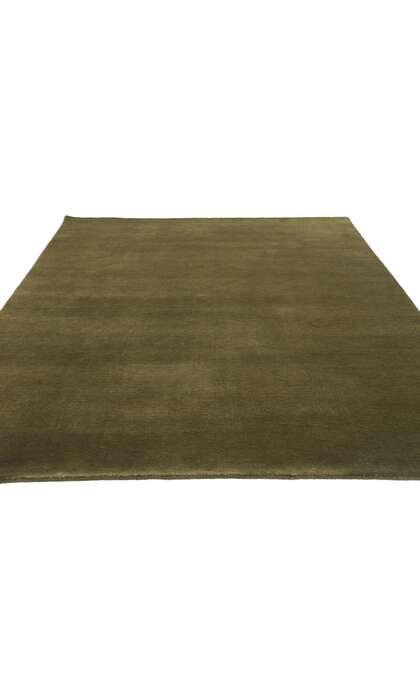 5 x 8 Solid Olive Green Modern Rug 31175