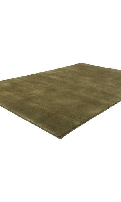 5 x 8 Solid Olive Green Modern Rug 31176