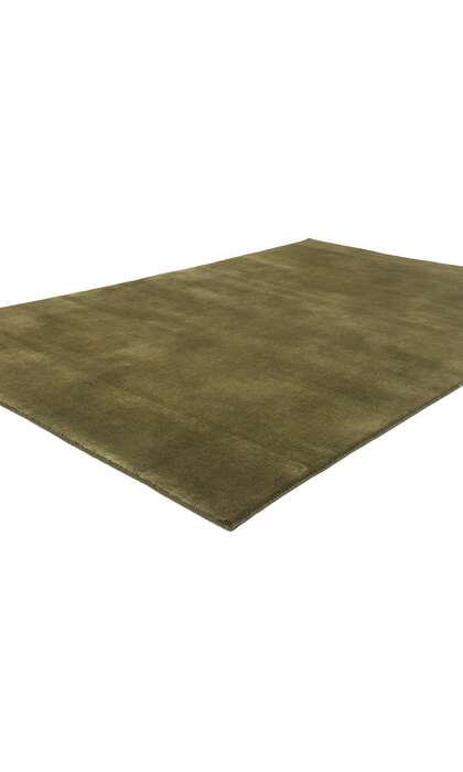 5 x 8 Solid Olive Green Modern Rug 31177