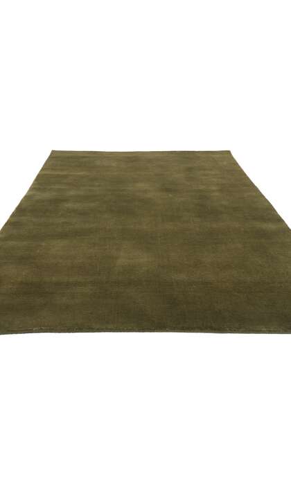 5 x 8 Solid Olive Green Modern Rug 31177