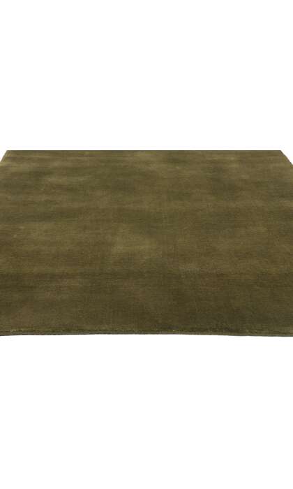 5 x 8 Solid Olive Green Modern Rug 31177