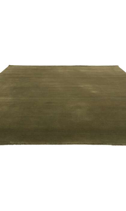 8 x 10 Solid Olive Green Modern Rug 31152