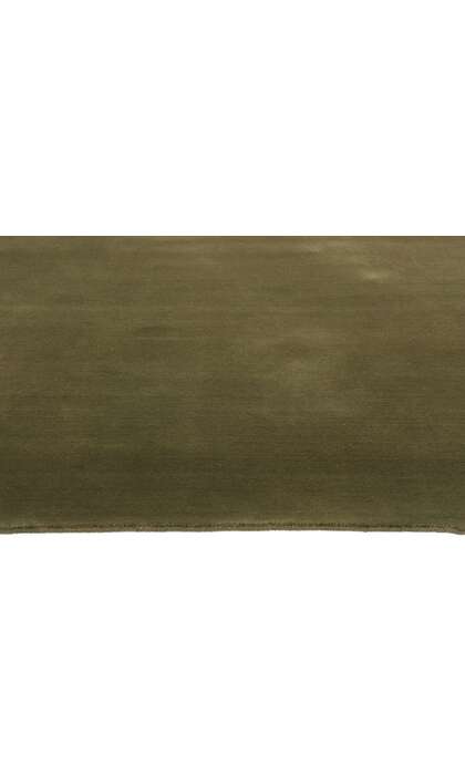 8 x 10 Solid Olive Green Modern Rug 31152